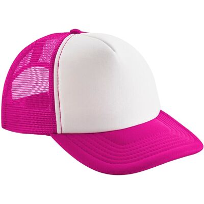 Beechfield - Trucker Cap Snapback für Kinder (Fuchsie/Weiß) Fuchsie Einheitsgröße Beechfield - Trucker Cap Snapback für Kinder (Fuchsie/Weiß) Fuchsie Einheitsgröße