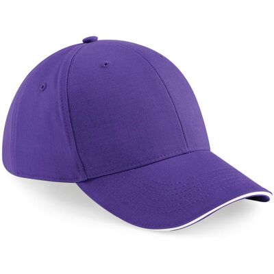 Beechfield Unisex Athleisure Baseball Kappe Baumwolle (Violett/Weiß) Lila Einheitsgröße Beechfield Unisex Athleisure Baseball Kappe Baumwolle (Violett/Weiß) Lila Einheitsgröße