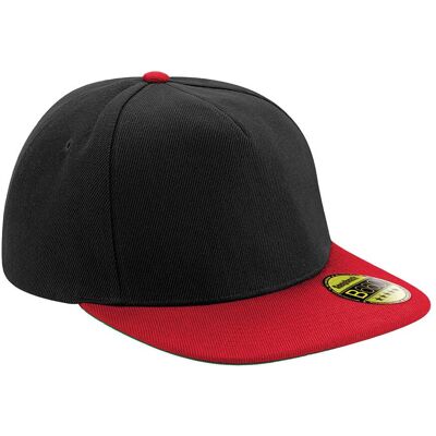 Beechfield - "Original" Snapback Mütze Flacher Schirm für Herren/Damen Unisex (Schwarz/Rot) Schwarz Einheitsgröße Beechfield - "Original" Snapback Mütze Flacher Schirm für Herren/Damen Unisex (Schwarz/Rot) Schwarz Einheitsgröße