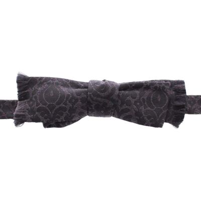 Dolce & Gabbana Graues Schwarzes Woll-Fliegenblatt Grau Einheitsgröße Dolce & Gabbana Graues Schwarzes Woll-Fliegenblatt Grau Einheitsgröße