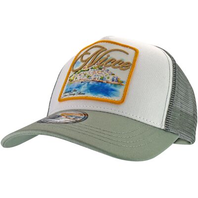Nicce Männers bestickte Trucker-Cap Atmungsaktive Baumwolle leichtes Rivvi Freizeit-Hut Weiß Einheitsgröße Nicce Männers bestickte Trucker-Cap Atmungsaktive Baumwolle leichtes Rivvi Freizeit-Hut Weiß Einheitsgröße