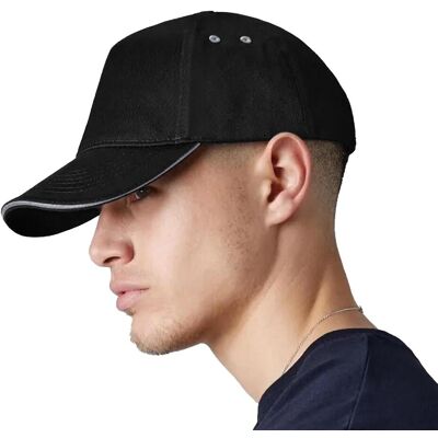 Beechfield - "Ultimate" Kappe Sandwichschirm für Herren/Damen Unisex (Schwarz/Hellgrau) Schwarz Einheitsgröße Beechfield - "Ultimate" Kappe Sandwichschirm für Herren/Damen Unisex (Schwarz/Hellgrau) Schwarz Einheitsgröße