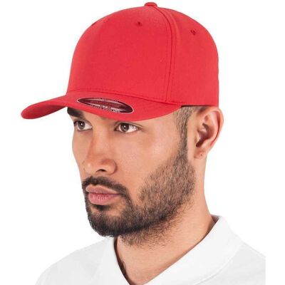 Flexfit Unisex Baseballkappe mit 5 Paneelen (Rot) Rot S/M Flexfit Unisex Baseballkappe mit 5 Paneelen (Rot) Rot S/M