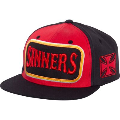 King Kerosin Herren Snapback Cap mit detaillierter 3D-Stickerei und Print Sinners 3D Rot S/M King Kerosin Herren Snapback Cap mit detaillierter 3D-Stickerei und Print Sinners 3D Rot S/M