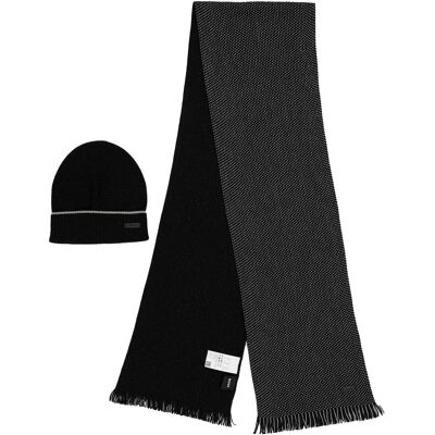 Boss - Mütze und Schal Set für Herren, Mittelschwer, Mittelschwer (Schwarz) Schwarz Einheitsgröße Boss - Mütze und Schal Set für Herren, Mittelschwer, Mittelschwer (Schwarz) Schwarz Einheitsgröße