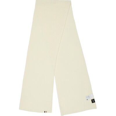 Boss - "Lyarana" Schal für Herren/Damen Unisex, gerippt (Weiß) Weiß Einheitsgröße Boss - "Lyarana" Schal für Herren/Damen Unisex, gerippt (Weiß) Weiß Einheitsgröße