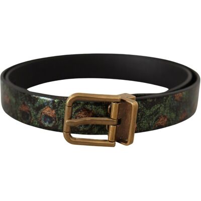 Dolce & Gabbana Pfauenledergürtel Schwarz Einheitsgröße Dolce & Gabbana Pfauenledergürtel Schwarz Einheitsgröße