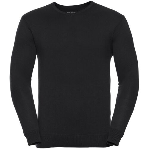 Russell Athletic Russell Collection - Sweatshirt V-Ausschnitt für Herren (Schwarz) Schwarz L
