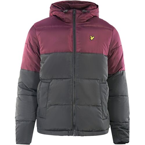 Lyle & Scott Colourblock-Pufferjacke Schwarz Schwarz S