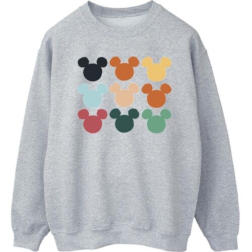 Disney - "Mickey Mouse Heads Square" Sweatshirt für Herren (Grau) Hellgrau 2XL