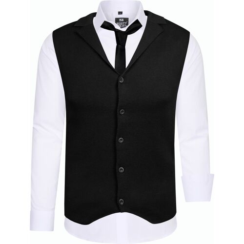 Rusty Neal Hemd mit Weste und Krawatte 3-teilig Weiß 2XL