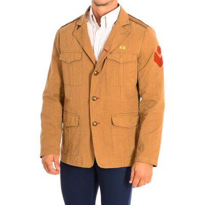LA MARTINA Herrenjacke in normaler Passform mit Reverskragen TMJE30-TW412 Braun EU50 LA MARTINA Herrenjacke in normaler Passform mit Reverskragen TMJE30-TW412 Braun EU50