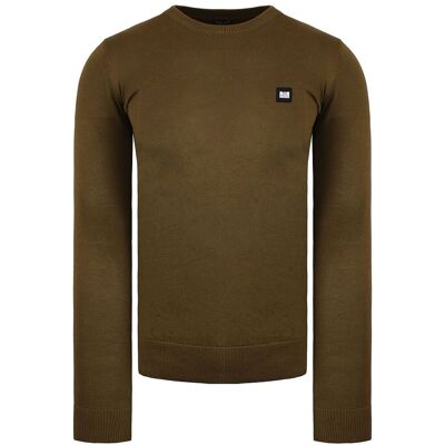 Weekend Offender Lima Olivgrüner Herrenpullover Olive XS Weekend Offender Lima Olivgrüner Herrenpullover Olive XS