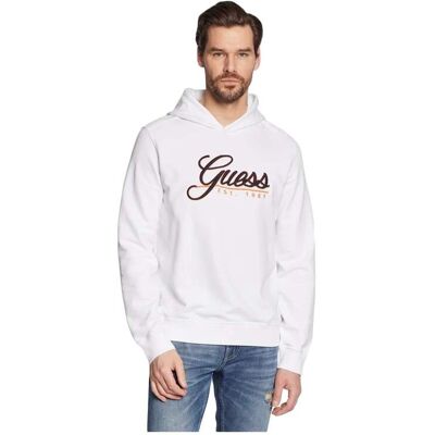 Herren-Sweatshirt von Guess, elegant Weiß S Herren-Sweatshirt von Guess, elegant Weiß S