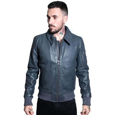 Infinity Leather Herren A2 Rindsleder-Bomberjacke-Oslo Marine 2XL Infinity Leather Herren A2 Rindsleder-Bomberjacke-Oslo Marine 2XL