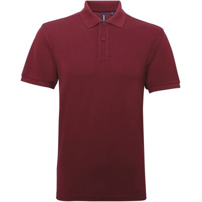 Asquith & Fox Herren Kurzarm Performance Blend Polo Shirt (Burgund) Burgund L Asquith & Fox Herren Kurzarm Performance Blend Polo Shirt (Burgund) Burgund L
