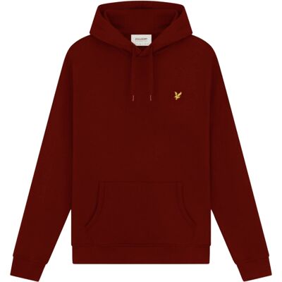 Roter Gala-Pullover-Hoodie mit Lyle & Scott-Logo Rot S Roter Gala-Pullover-Hoodie mit Lyle & Scott-Logo Rot S