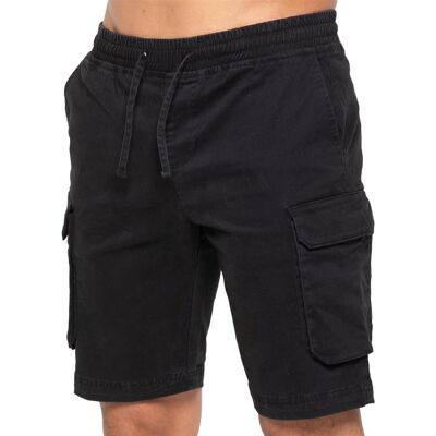 Enzo Herren Cargo Shorts - Schwarz Schwarz L Enzo Herren Cargo Shorts - Schwarz Schwarz L