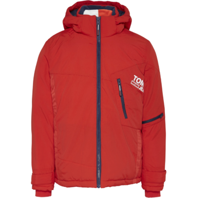 Blouson Tommy Jeans Herren Solid Grafikjacke Rot L Blouson Tommy Jeans Herren Solid Grafikjacke Rot L