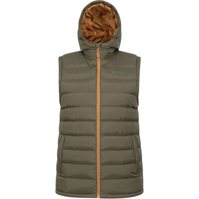 Mountain Warehouse - "Seasons" Weste Wattiert für Herren (Dunkel-Khaki) Khaki XS Mountain Warehouse - "Seasons" Weste Wattiert für Herren (Dunkel-Khaki) Khaki XS
