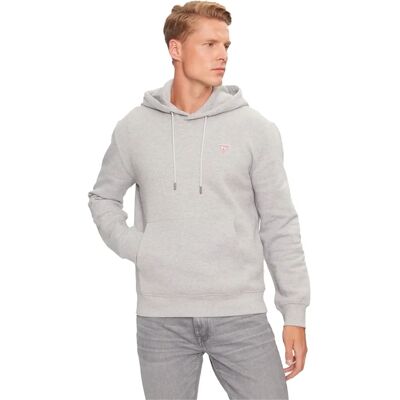 Guess Herren-Sweatshirt mit Aufnäher Grau S Guess Herren-Sweatshirt mit Aufnäher Grau S
