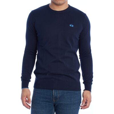 LA MARTINA Regular Fit Rundhalspullover YMS010-XC008 Herren Blau 2XL LA MARTINA Regular Fit Rundhalspullover YMS010-XC008 Herren Blau 2XL