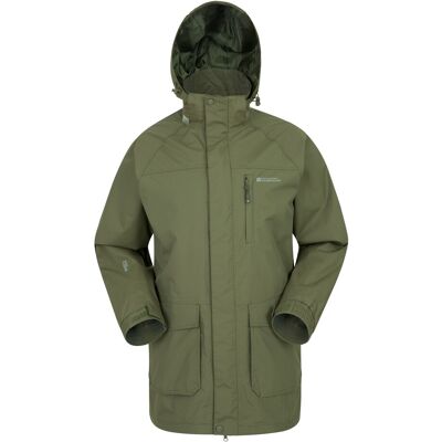 Mountain Warehouse Herren Glacier II Lange Wasserdichte Jacke (Grün) Khaki M Mountain Warehouse Herren Glacier II Lange Wasserdichte Jacke (Grün) Khaki M