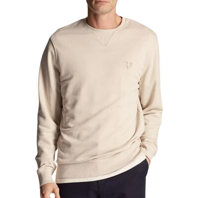 Lyle & Scott Tonal Eagle Logo Cremefarbenes Pullover-Sweatshirt Creme 2XL Lyle & Scott Tonal Eagle Logo Cremefarbenes Pullover-Sweatshirt Creme 2XL