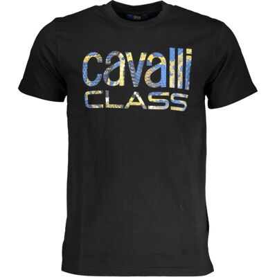 Cavalli Class Schlangenhaut Bold Logo Schwarzes T-Shirt Schwarz XL Cavalli Class Schlangenhaut Bold Logo Schwarzes T-Shirt Schwarz XL
