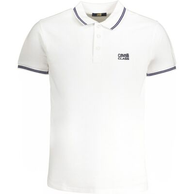 Cavalli Class Poloshirt mit Tipped-Kragen Blau Logo Weiß Weiß XL Cavalli Class Poloshirt mit Tipped-Kragen Blau Logo Weiß Weiß XL