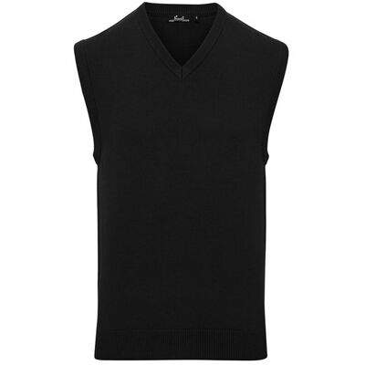 Premier - Pullover-Weste für Herren Ärmellos (Schwarz) Schwarz L Premier - Pullover-Weste für Herren Ärmellos (Schwarz) Schwarz L