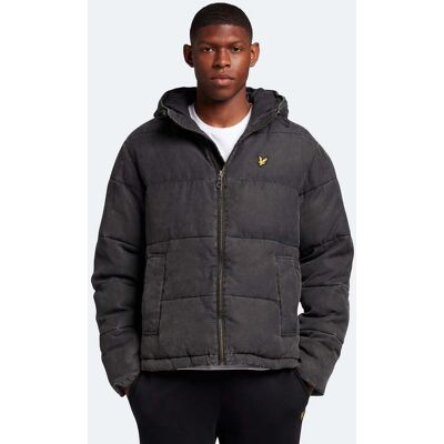 Lyle & Scott Gewaschene wattierte Jacke in Schwarz Schwarz M Lyle & Scott Gewaschene wattierte Jacke in Schwarz Schwarz M