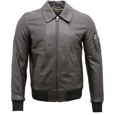 Infinity Leather A2 Bomberjacke der US Airforce aus Rindsleder Schwarz Braun XS Infinity Leather A2 Bomberjacke der US Airforce aus Rindsleder Schwarz Braun XS