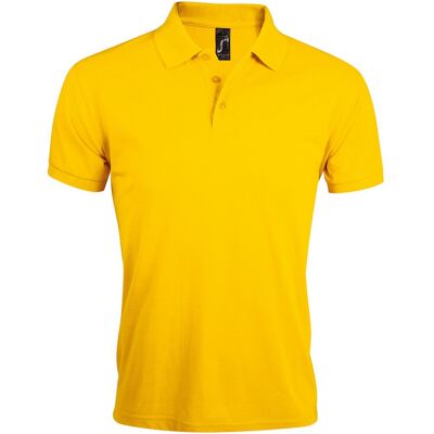 SOLs Mens Prime Pique Plain Kurzarm-Poloshirt (Gold) Gelb M SOLs Mens Prime Pique Plain Kurzarm-Poloshirt (Gold) Gelb M