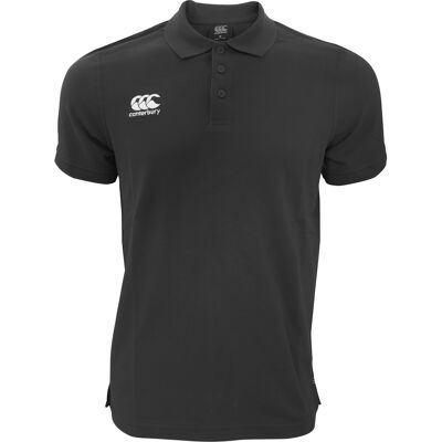 Canterbury Herren Waimak Kurzarm Pique Polo Shirt (Schwarz) Schwarz L Canterbury Herren Waimak Kurzarm Pique Polo Shirt (Schwarz) Schwarz L