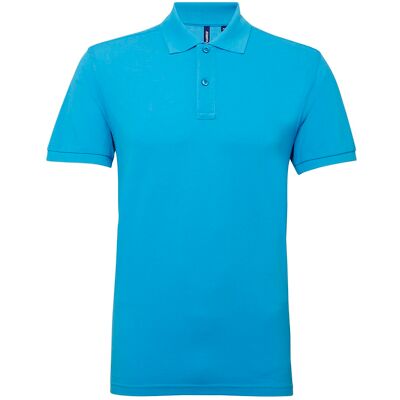 Asquith & Fox Herren Kurzarm Performance Blend Polo Shirt (Türkis) Türkis L Asquith & Fox Herren Kurzarm Performance Blend Polo Shirt (Türkis) Türkis L