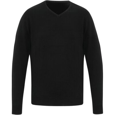 Premier Mens Essential Acryl Pullover mit V-Ausschnitt (Schwarz) Schwarz XS Premier Mens Essential Acryl Pullover mit V-Ausschnitt (Schwarz) Schwarz XS