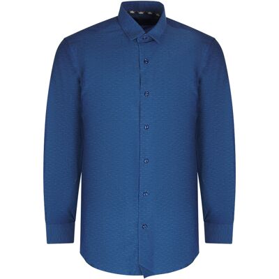 Blaues Langarmhemd mit Streifenmuster von Aquascutum Blau XS Blaues Langarmhemd mit Streifenmuster von Aquascutum Blau XS