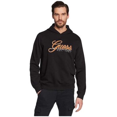 Herren-Sweatshirt von Guess, elegant Schwarz S Herren-Sweatshirt von Guess, elegant Schwarz S