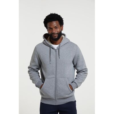 Mountain Warehouse Herren Dalton Borg gefüttert Full Zip Hoodie (grau) Grau S Mountain Warehouse Herren Dalton Borg gefüttert Full Zip Hoodie (grau) Grau S