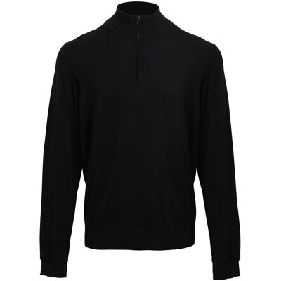 Premier Herren Sweatshirt mit Reißverschluss (Schwarz) Schwarz S Premier Herren Sweatshirt mit Reißverschluss (Schwarz) Schwarz S