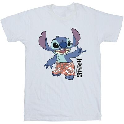 Disney - "Lilo & Stitch Bermuda Shorts" T-Shirt für Herren (Weiß) Weiß S Disney - "Lilo & Stitch Bermuda Shorts" T-Shirt für Herren (Weiß) Weiß S