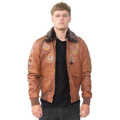 Infinity Leather Herren Leder Air Force Bomberjacke - Belgrad Bräunen L Infinity Leather Herren Leder Air Force Bomberjacke - Belgrad Bräunen L