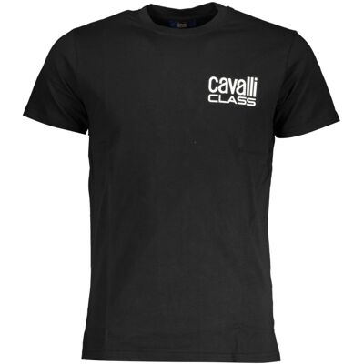 Cavalli Class Kleines Fettdruck-Logo Schwarzes T-Shirt Schwarz M Cavalli Class Kleines Fettdruck-Logo Schwarzes T-Shirt Schwarz M
