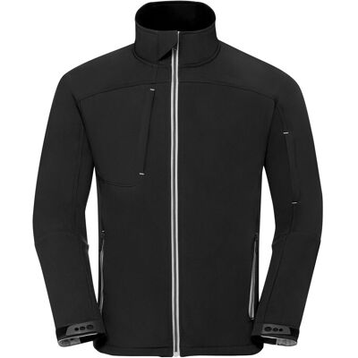Russell Athletic Russell Herren Bionic Softshell Jacke (Schwarz) Schwarz XS Russell Athletic Russell Herren Bionic Softshell Jacke (Schwarz) Schwarz XS