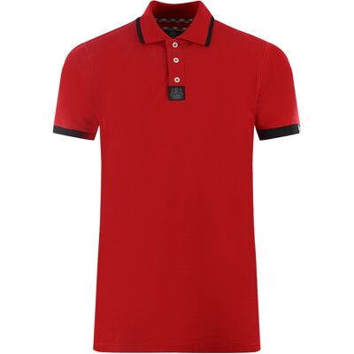 Aquascutum Branded Shoulder Tipped Rotes Poloshirt Rot S Aquascutum Branded Shoulder Tipped Rotes Poloshirt Rot S