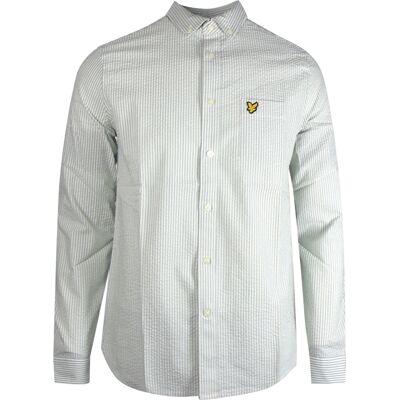 Lyle & Scott Seersucker Strike Langarm-Grunhemd Grün 2XL Lyle & Scott Seersucker Strike Langarm-Grunhemd Grün 2XL