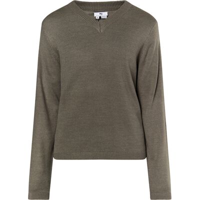 Mo Pullover Herren Hellgrau Melange Grau L Mo Pullover Herren Hellgrau Melange Grau L