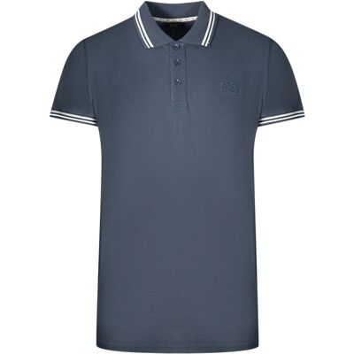 Cavalli Class Polo-Shirt mit Zwillingsbesatzkragen in Marineblau Blau XL Cavalli Class Polo-Shirt mit Zwillingsbesatzkragen in Marineblau Blau XL