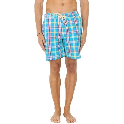 Hackett London Bermuda-Badeanzug für Männer mit Klettverschluss und Schnürsenkeln HM800029 Türkis S Hackett London Bermuda-Badeanzug für Männer mit Klettverschluss und Schnürsenkeln HM800029 Türkis S